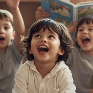 Children drawing and doing art